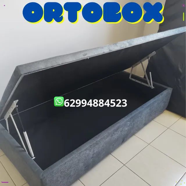 Cama box Baú solteirão com pistões hidraulicos - Foto 4