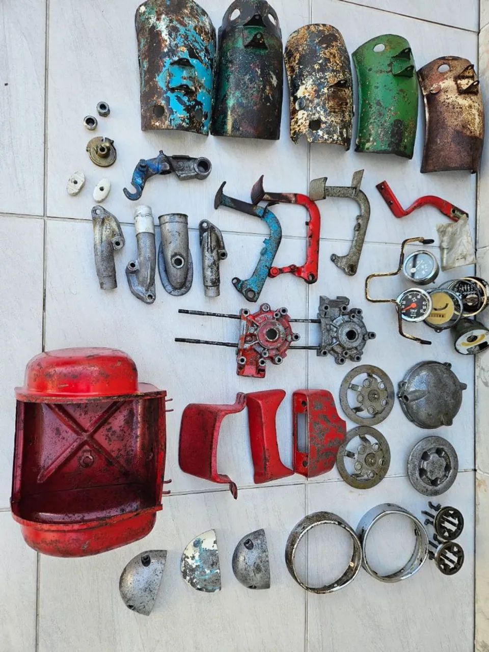 Lambretta Moped Antique Parts Restoration Decoration