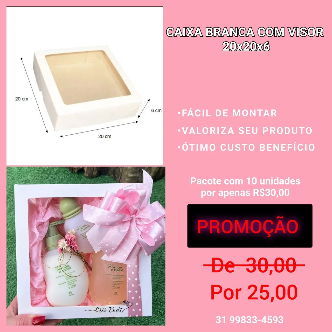 CAIXAS BRANCAS COM VISOR - Foto 2
