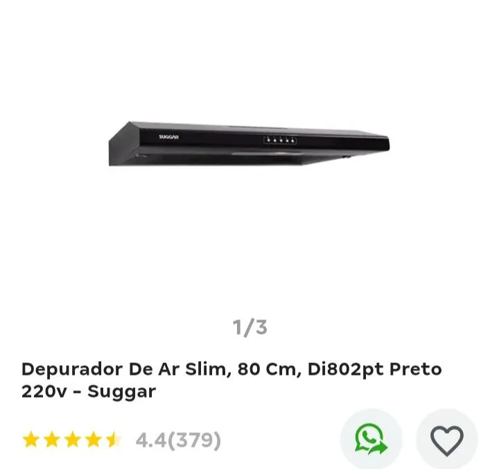 Coifa Suggar 80 cm - Design Moderno e Eficiência