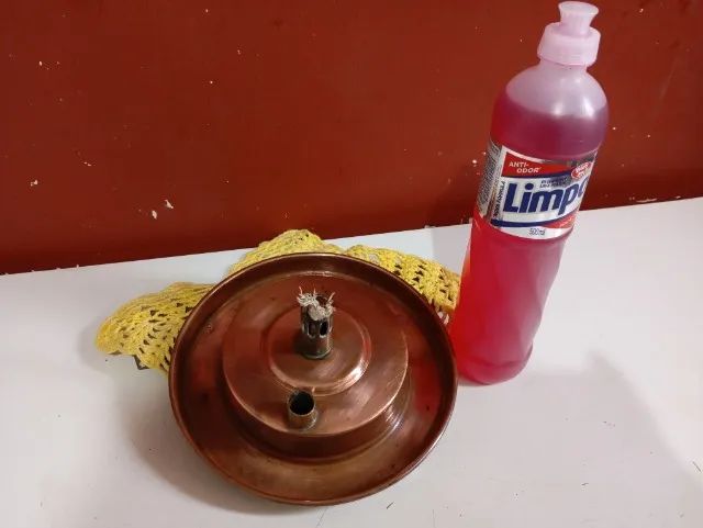 lamparina lampião antigo em cobre importado