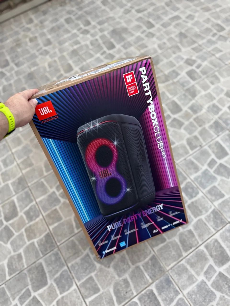  JBL PartyBox Club 120 - Som Potente e Iluminação Incrível