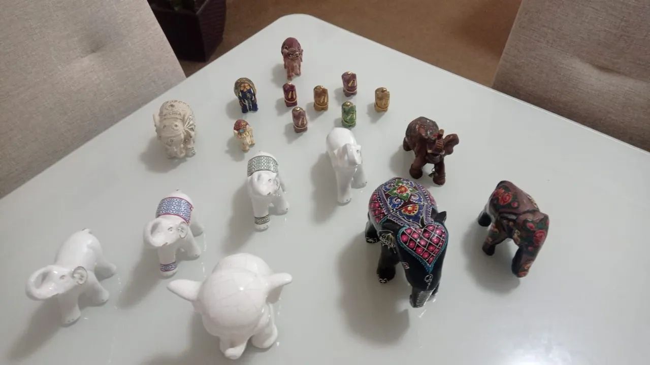 Coleção de Miniaturas de Elefantes. - Foto 5