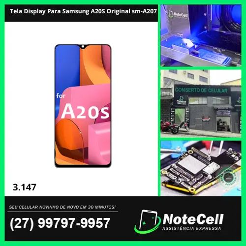Tela Display Para Samsung A20S Original sm-A207- Instalação Expressa Em 30 Minutos!