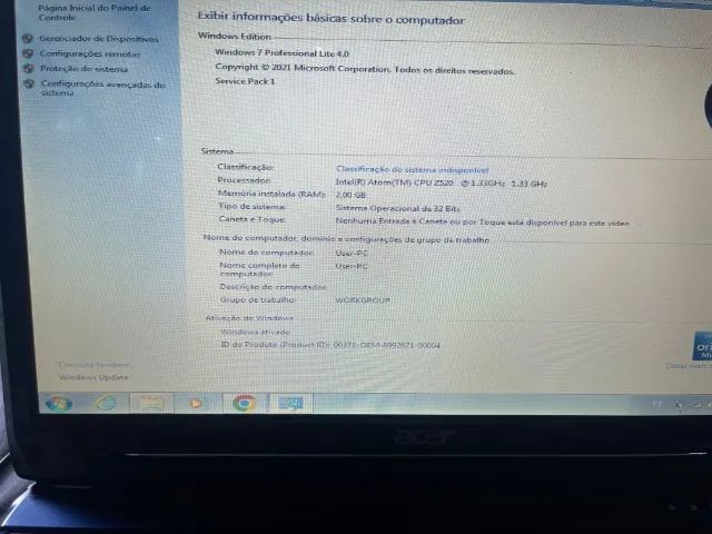  Netbook / Notebook Acer Aspire, Com Bateria Boa ! - Foto 5