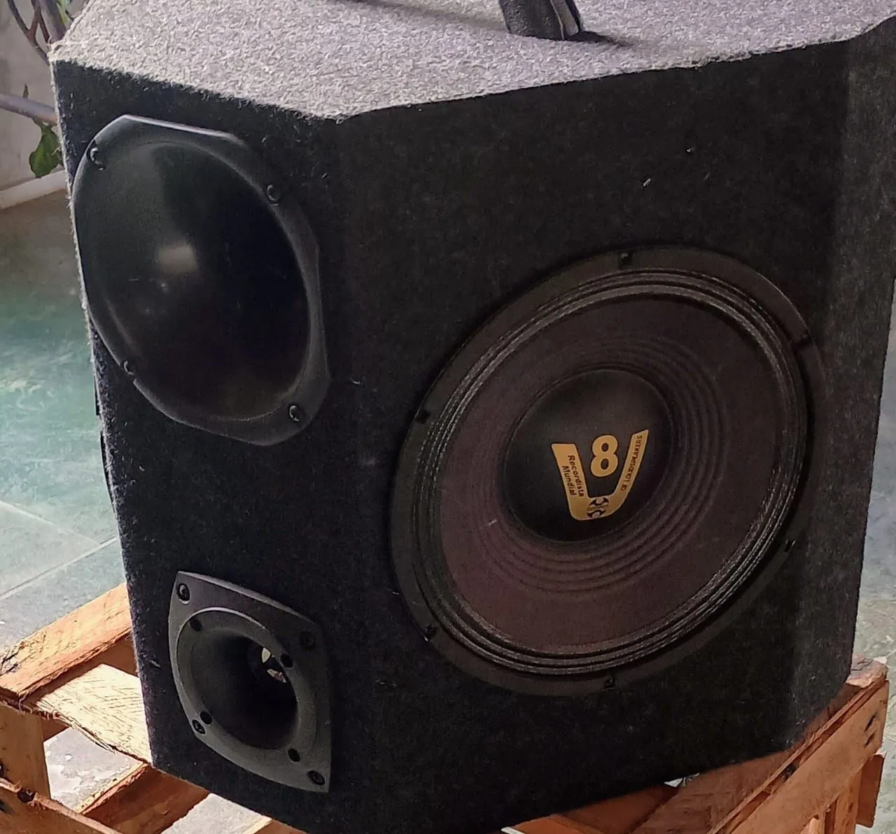 Caixa de Som 8" com Corneta e Driver