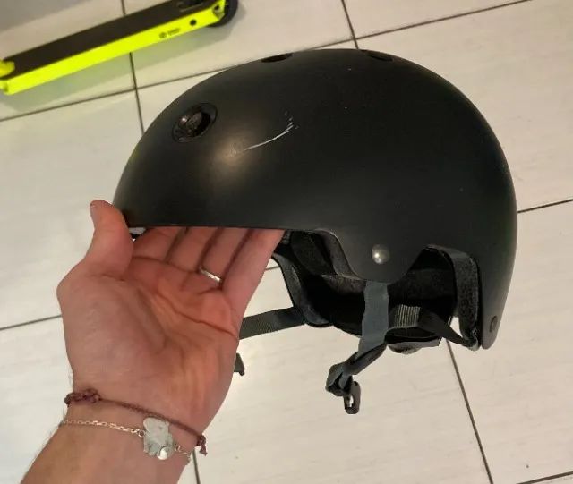 Patinete Oxelo Scooters MF One Decathlon Amarelo Neon com Capacete - Foto 3