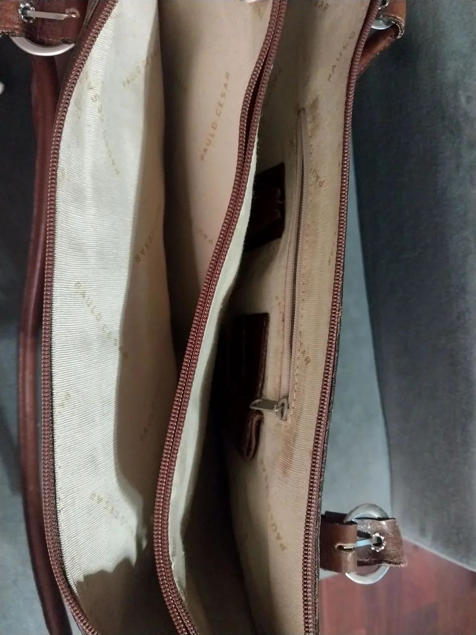 Bolsa  Marrom em Couro Paulo Cesar  - Foto 4