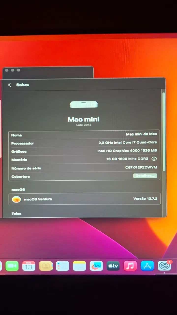 Mac Mini 2012 | I7 | 16 GB RAM | SSD 240 | MacOs Ventura - Foto 4
