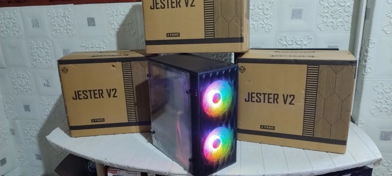 Gabinete gamer, 02 Fans Rgb - NOVO