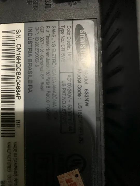 Monitor Samsung 16 polegadas com marcas de uso  - Foto 3