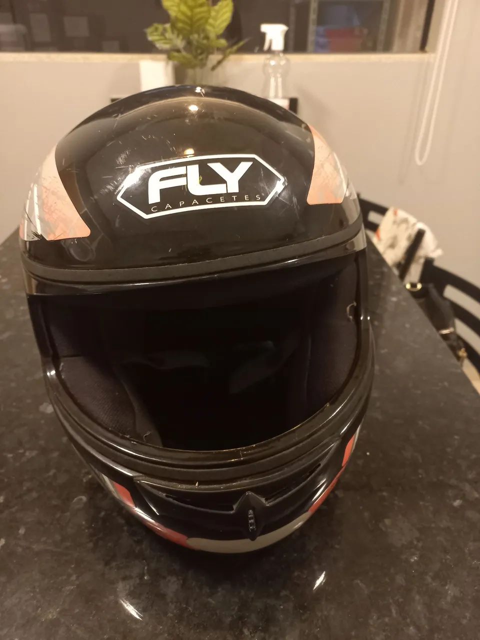 Capacete Fly Street Preto com detalhes - Foto 4