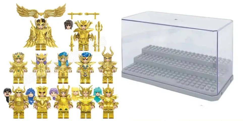 coleção completa cavaleiros do zodiaco lego mais expositor - Foto 4