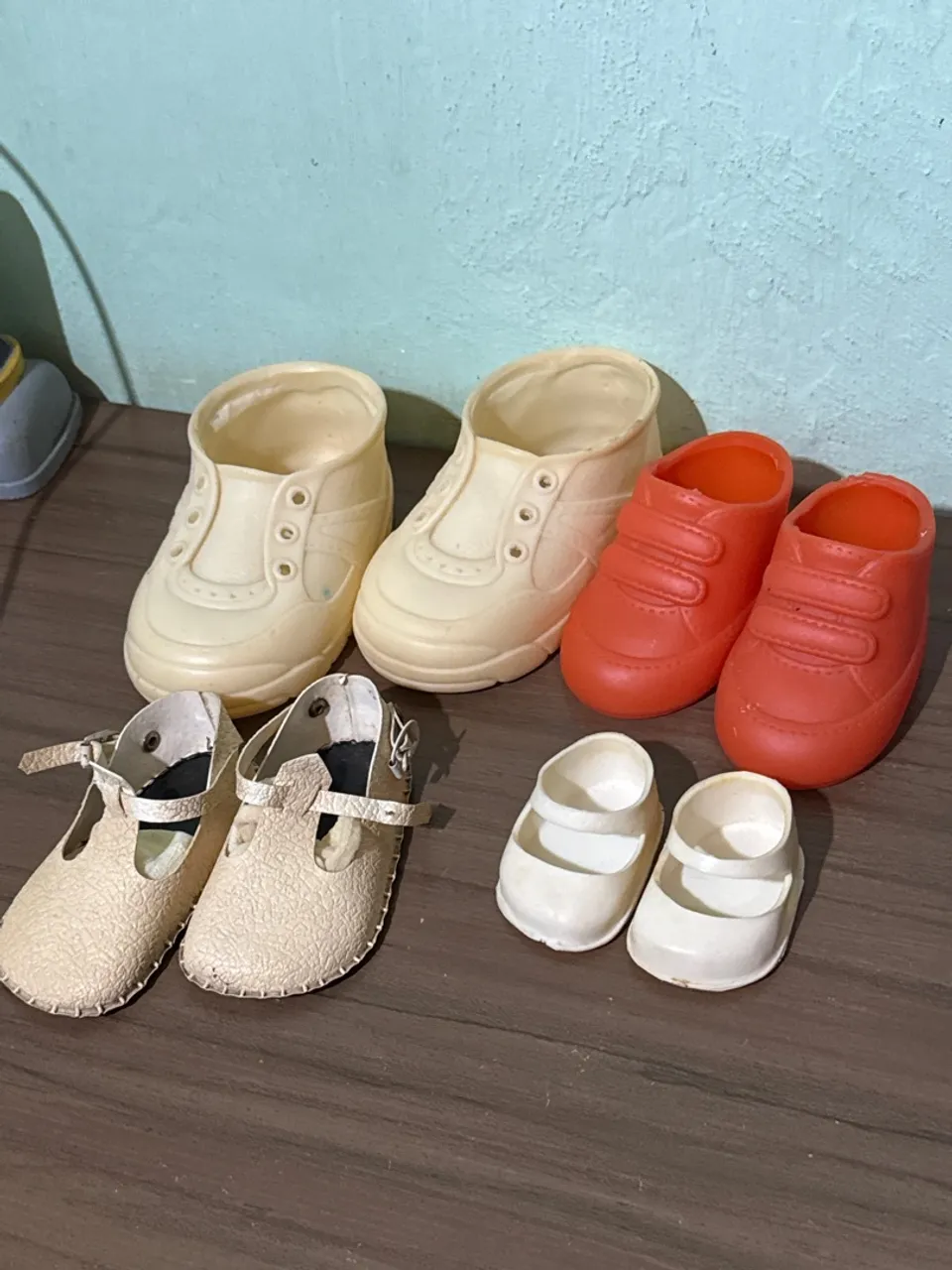 Lote de sapatinhos para bonecas antigas vintage