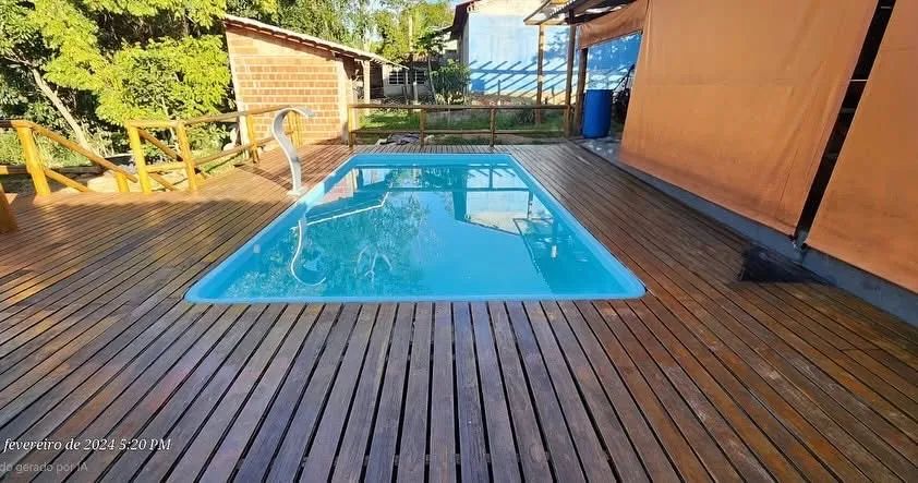 Linda piscina de fibra instalada 6 metros 