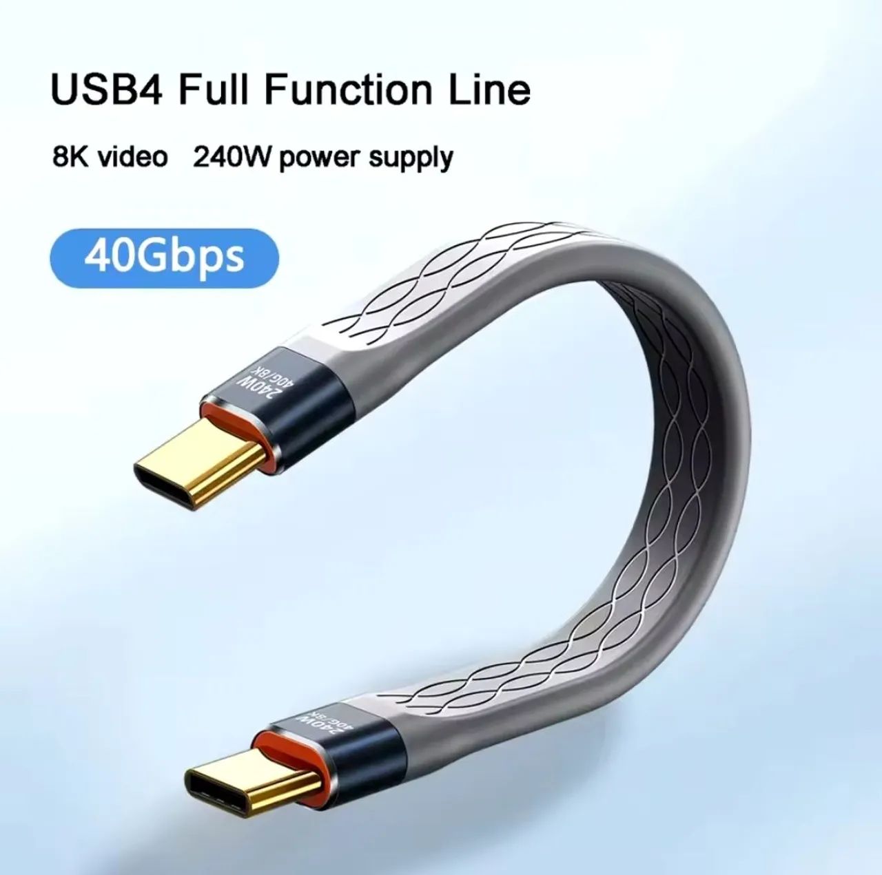 Cabo usb-C 40Gbps 8K 240W *Alta velocidade  - Foto 2