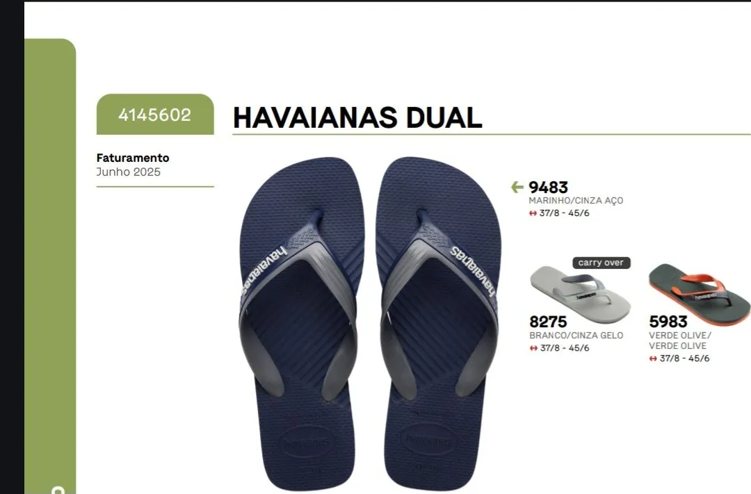 Havaianas Dual - várias cores e numeração diferentes (entrega grátis)