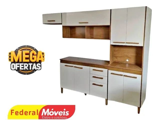 Armário de cozinha completa com balcão