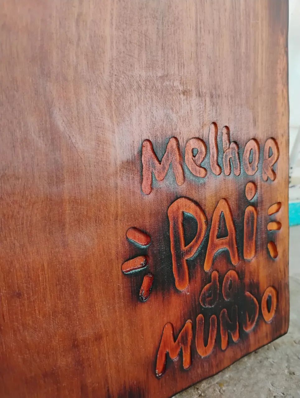 Tábua de churrasco personalizada Melhor Pai do Mundo - Foto 3