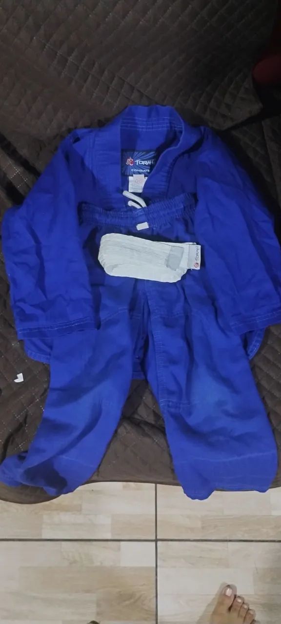 Kimono de Judô Infantil - Tamanho M000 - Azul