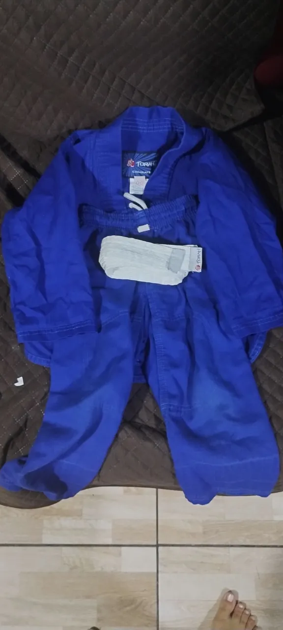 Kimono de Judô Infantil - Tamanho M000 - Azul