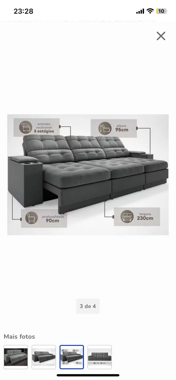 sofá retrátil NOVO64840786588675121