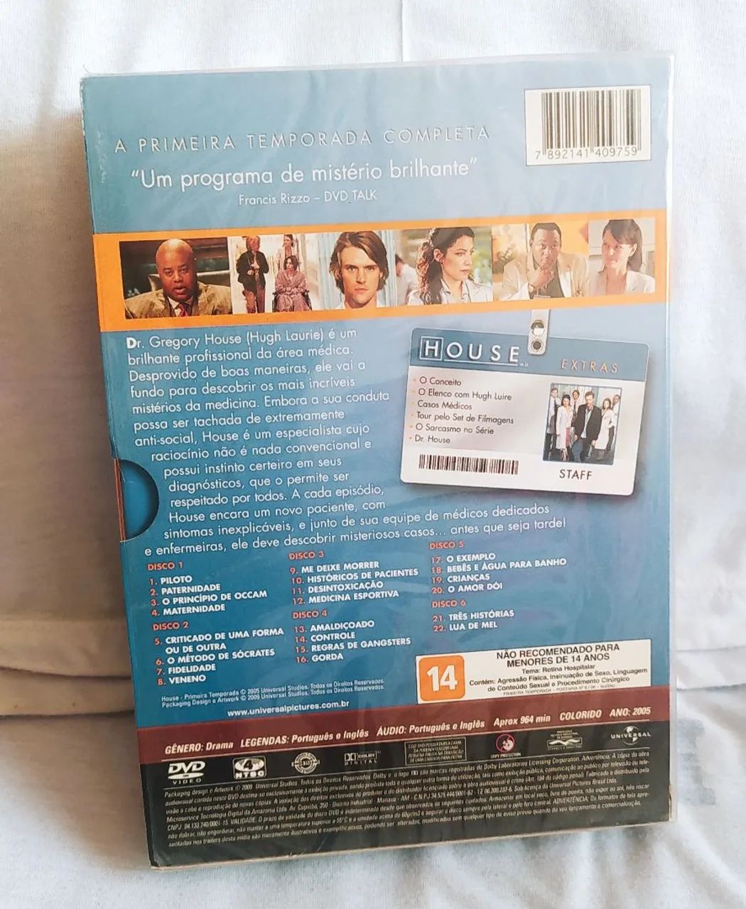 HOUSE Box com 6 DVDs e 22 episódios da 1ª temporada - NOVO. - Foto 3