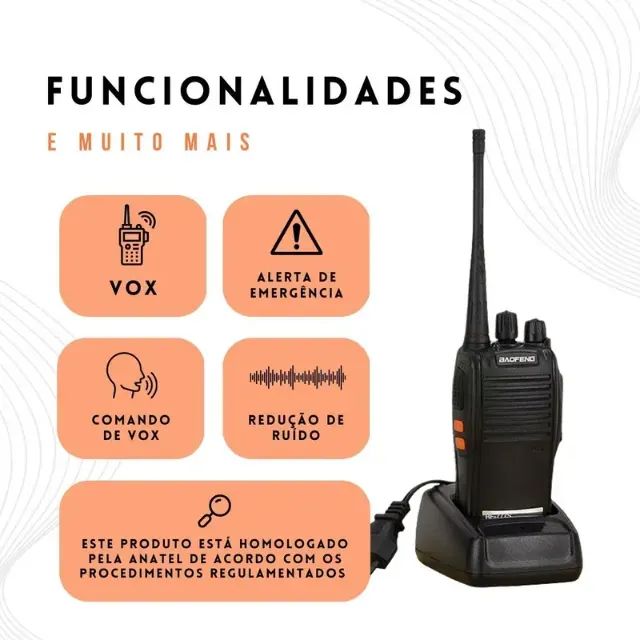Walkie-talkie Baofeng Baofeng Walkie Talkie Bf-777s Com 2 Rádios E Frequência 400-470mhz - - Foto 2