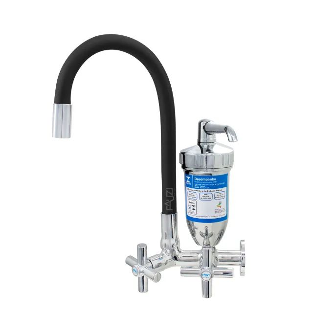 Torneira cozinha ou área gourmet com filtro parede 1/4 de volta
