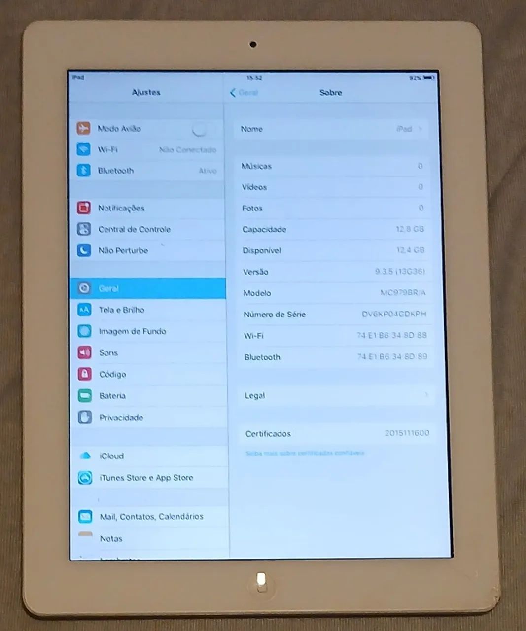 iPad 2 Mc979br/a - Tela 9.7 16gb Wifi - Não Atualiza Mais 