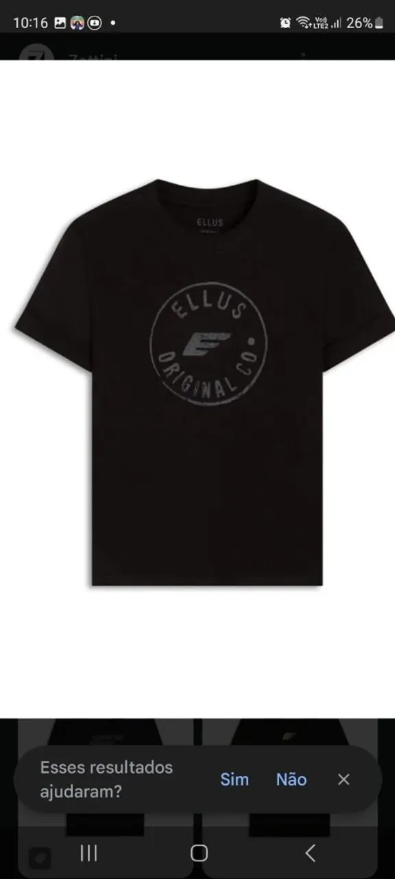 Camiseta Ellus Original Masculina Preta