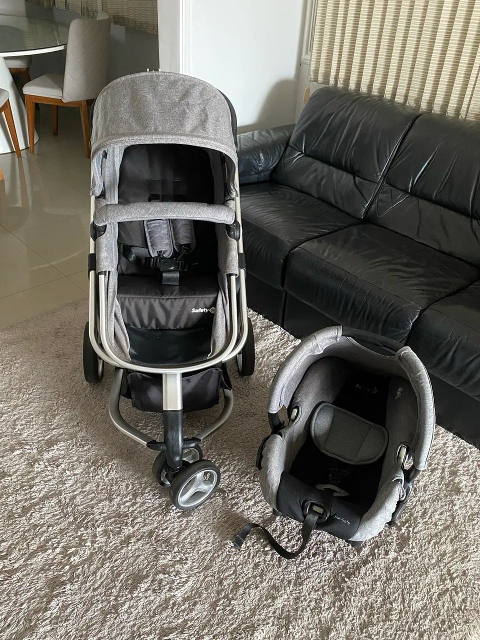 Carrinho de bebê + bebê conforto safety mobi - Foto 4