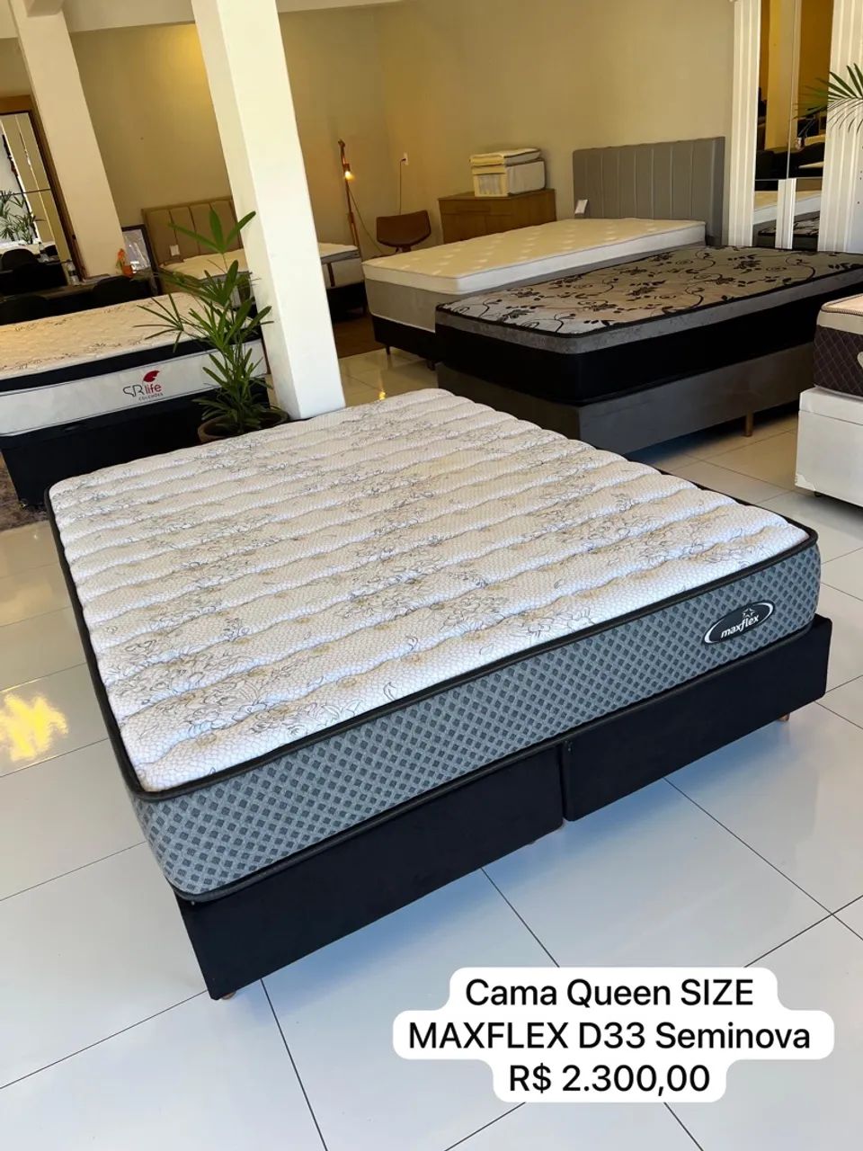 Cama Box de casal Queen Size Maxflex D33 Seminova - Foto 3
