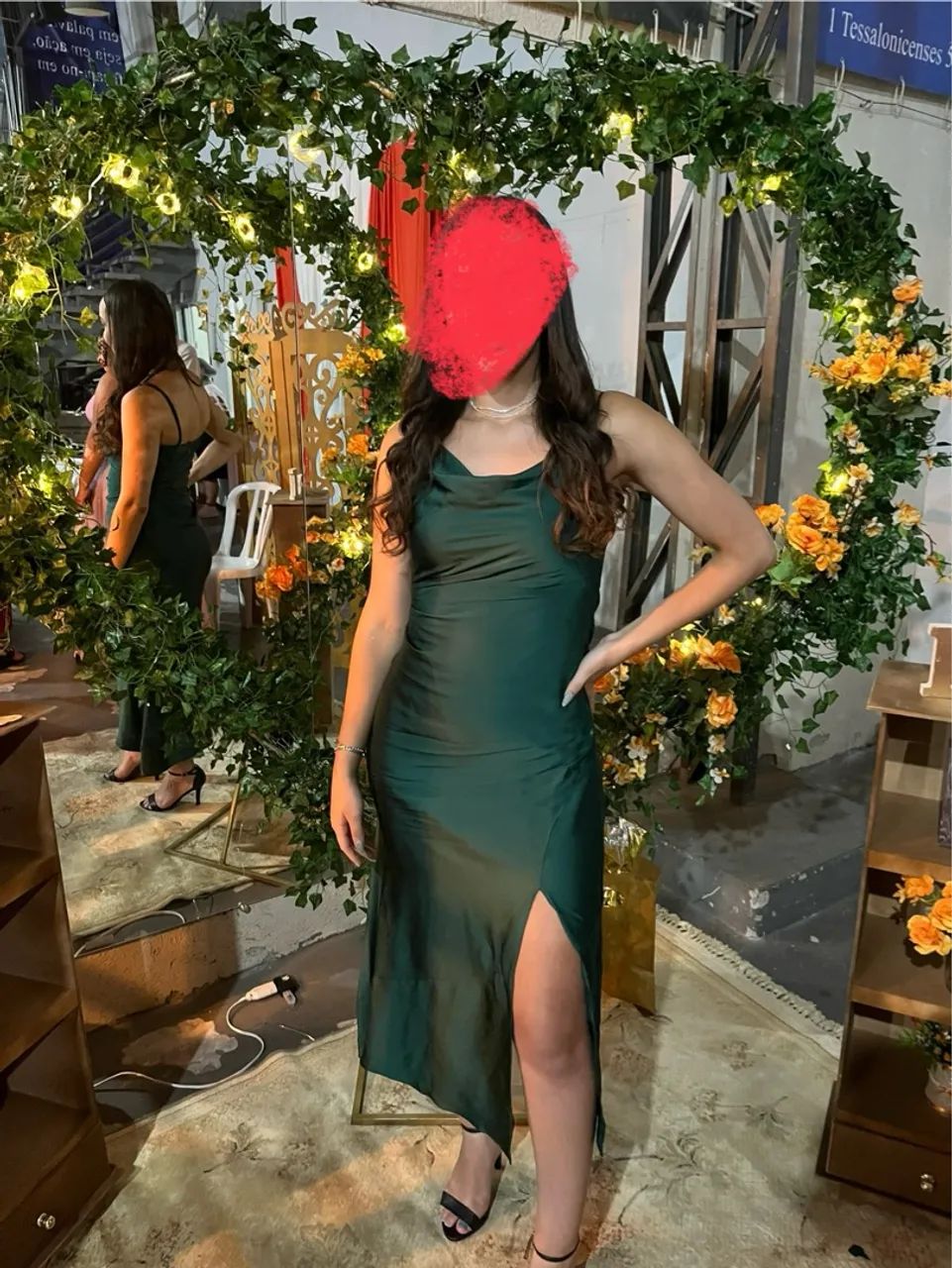 Vestido de Cetim da Zara 