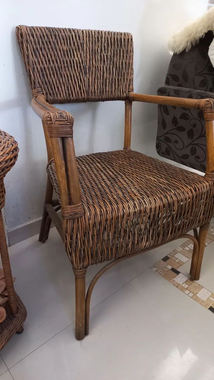 Conjunto de cadeiras e mesa de canto Vime - Foto 4