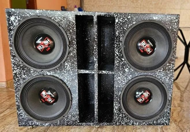 Caixa de som com 4 Bomber Rush + fonte usina spark 200a + módulo Stetsom EX 3000
