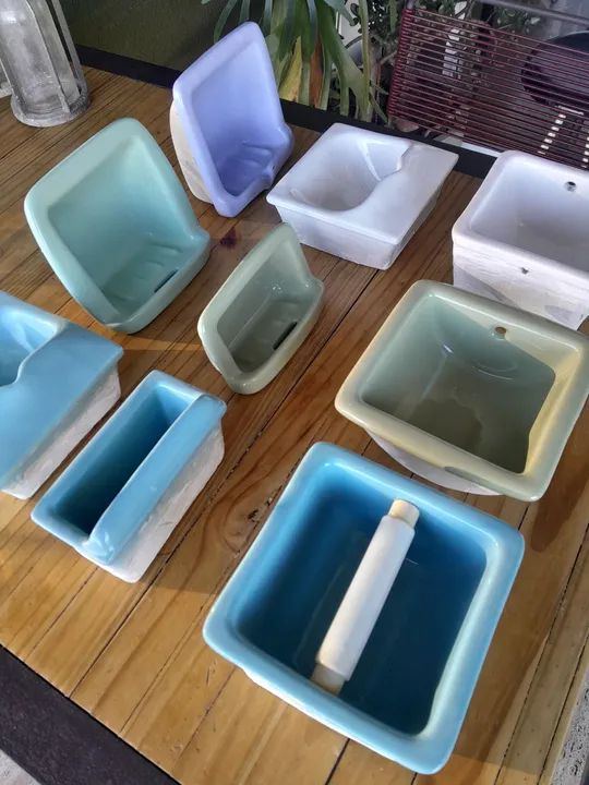 Acessorios de banheiro vintage em cerâmica