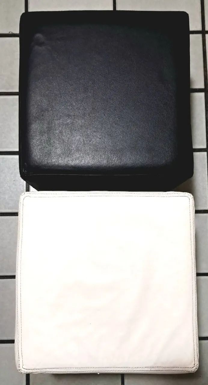 Puff Quadrado Branco TOK e STOK  - Foto 4