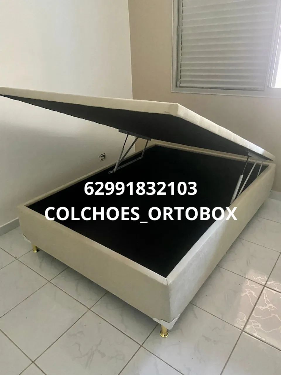 Box baú casal inteiro suede ou corino - Foto 3