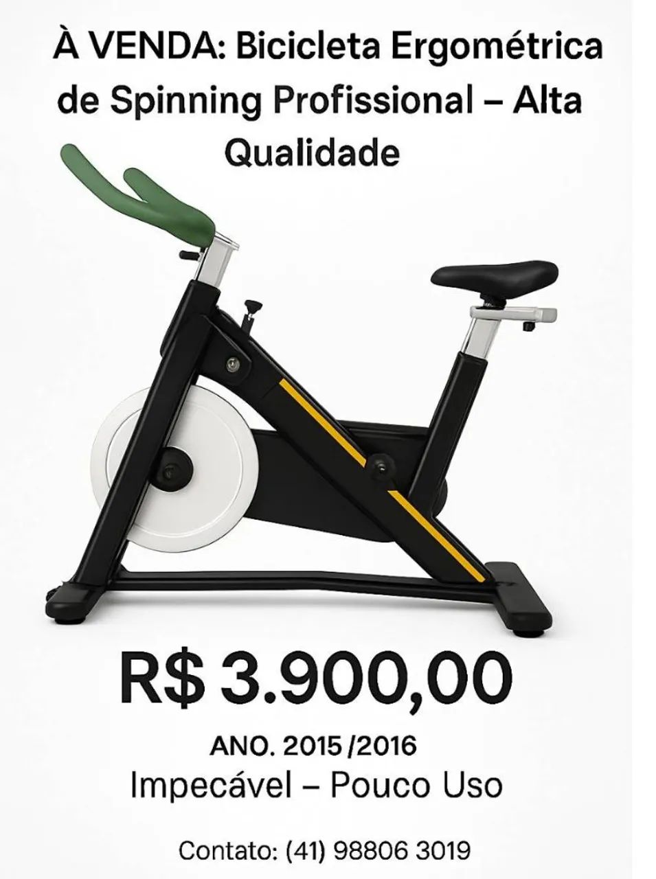 Bicicleta Ergométrica Spinning Profissional Alta Qualidade