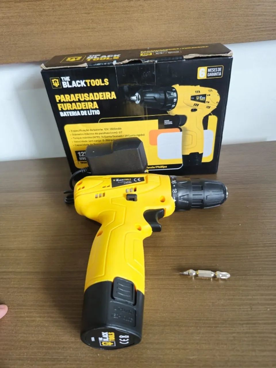 Parafusadeira Furadeira 12V Sem Fio Bateria + Kit Completo ? - Foto 2