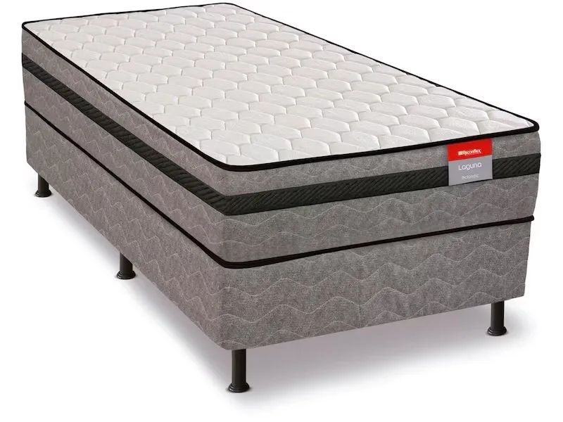 Cama Box Conjugada Solteiro Reconflex de Mola - Foto 3