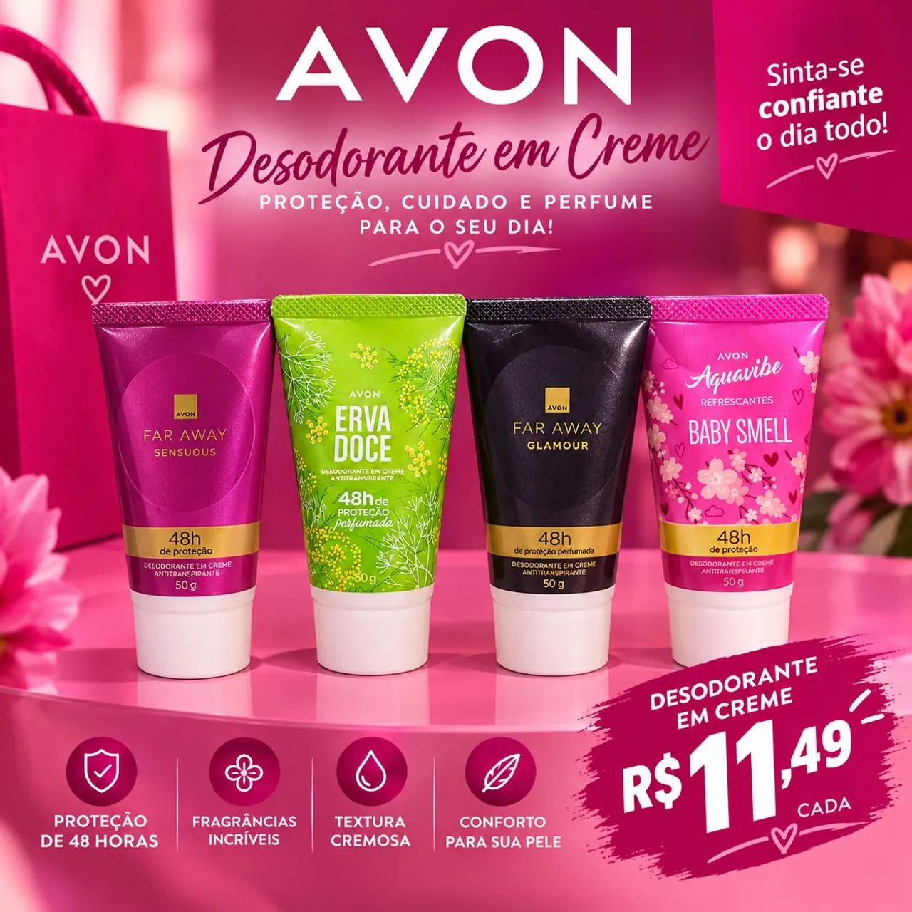 Desodorante em creme avon