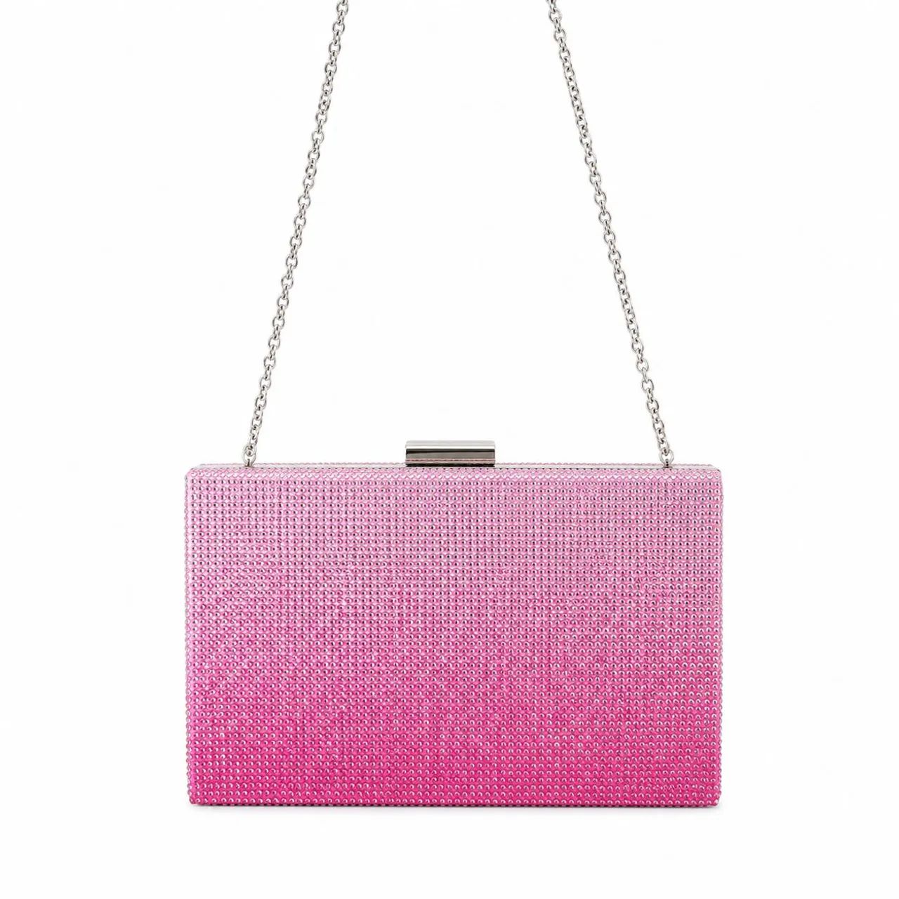 Bolsa de strass rosa Zara nova  - Foto 4