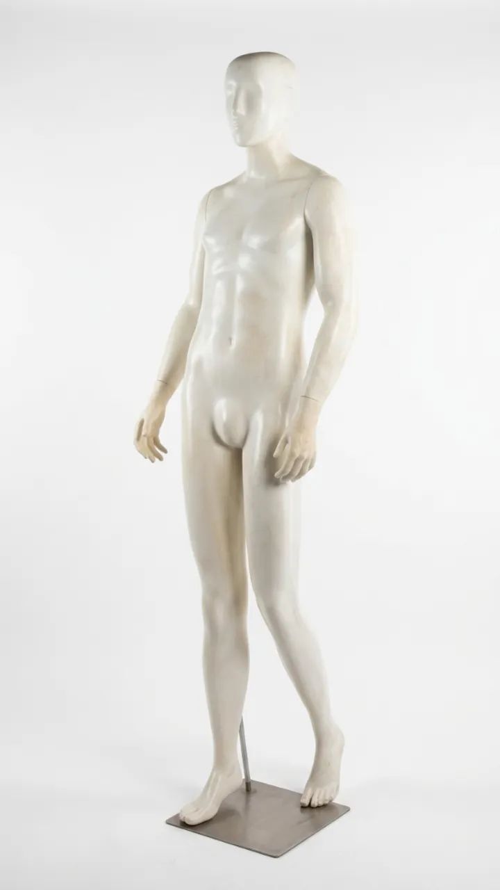 Manequim branco masculino para loja