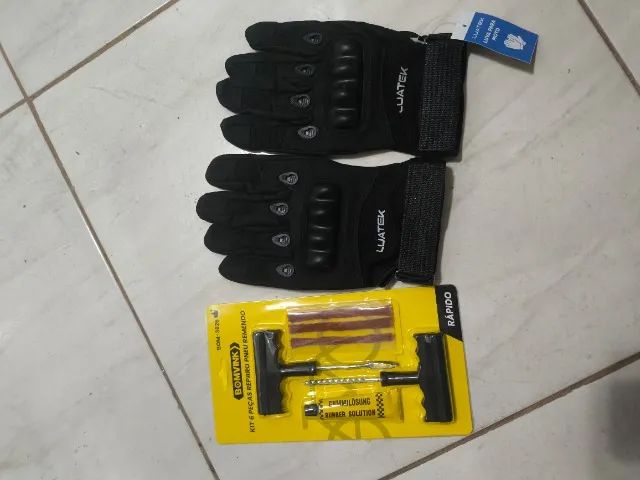 Luva pra motoqueiro / kit remendo 