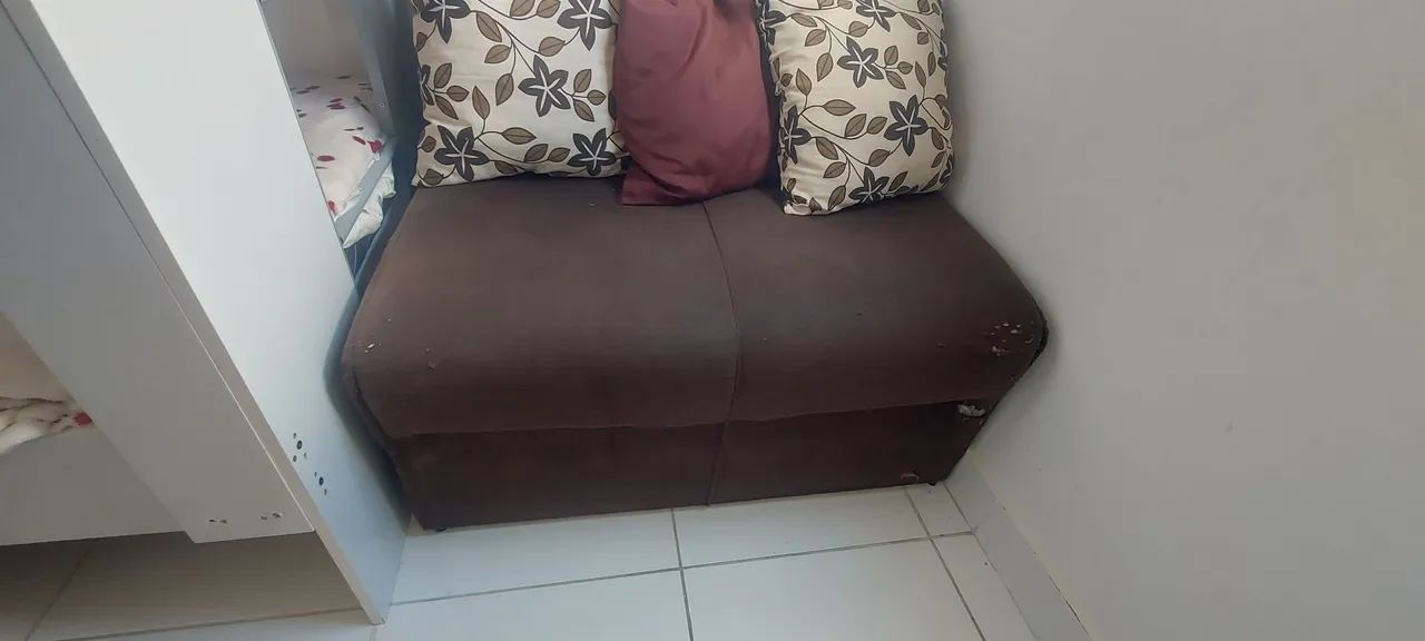 Sofá 02 lugares suede 60$ - Foto 2