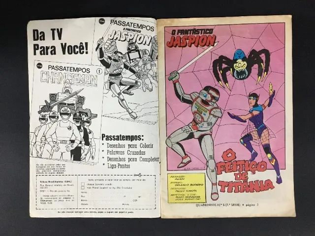 HQ O Fantástico Jaspion & Changeman Nº 5 Original Revista em