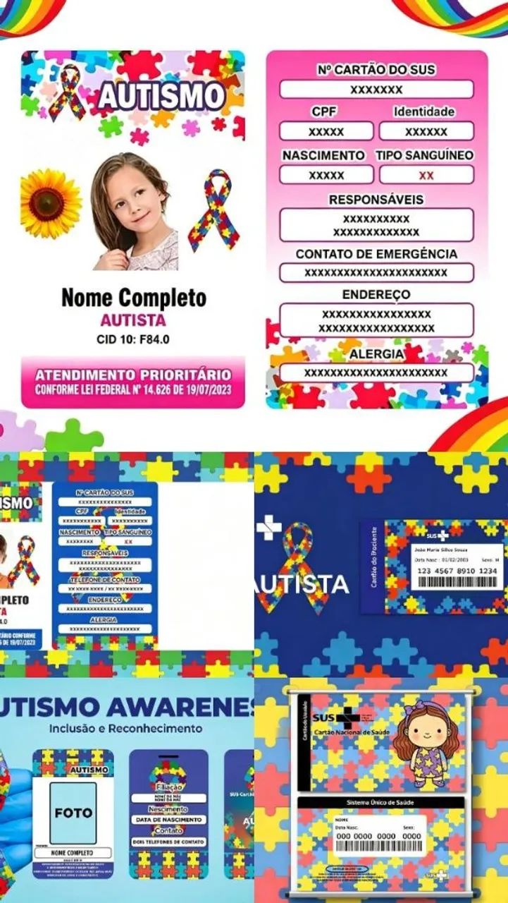 Confecção de carteirinha de autista,Sus e arte digital para convites  - Foto 5