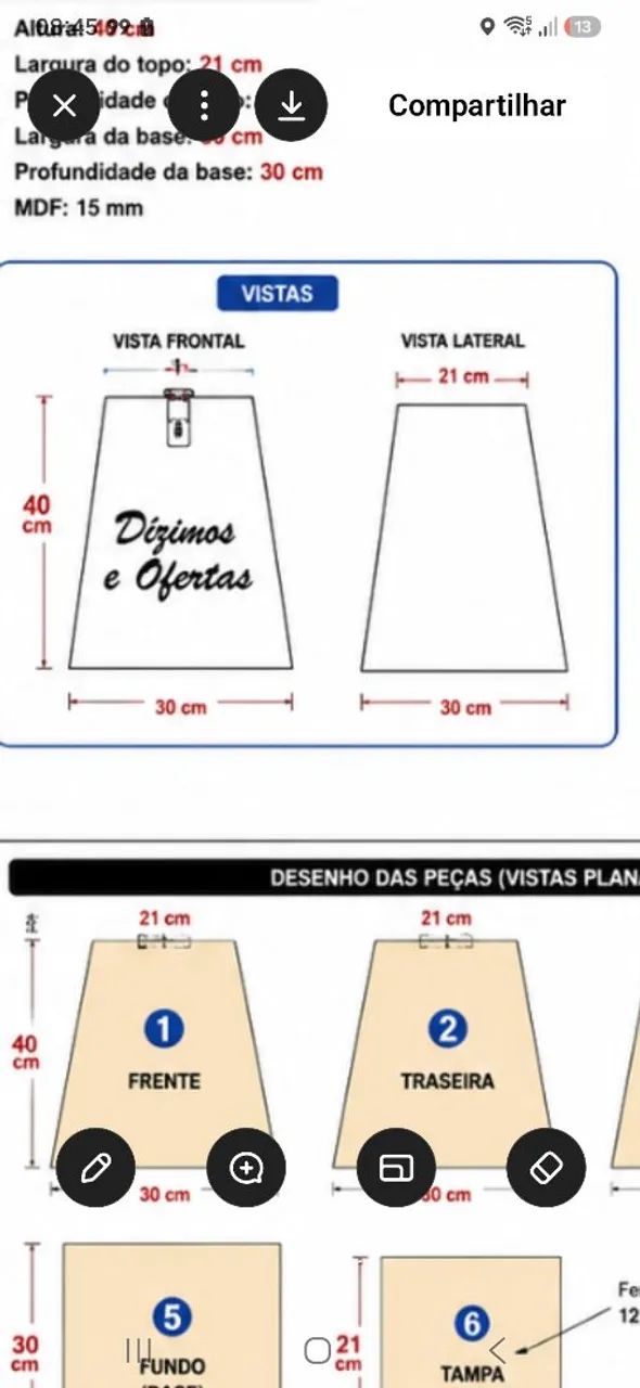 Gazofilacio pra Dizimos e ofertas - Foto 4